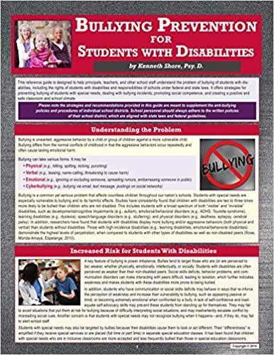 Bullying Prevention for Students with Disabilities-Kenneth Shore-Special Needs Project