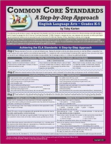 Common Core Standards: A Step by Step Approach-English Language Arts, Grades K-5-Toby Karten-Special Needs Project